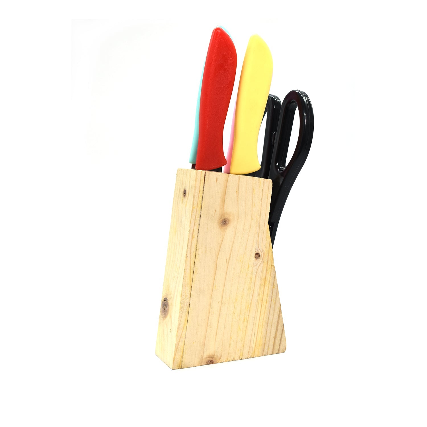 2799 Stainless Steel Kitchen 5-Pcs Knife Set with Wooden Stand for Vegetable & Meat Cutting Scissor (Knife Set) DeoDap 2799 Stainless Steel Kitchen 5-Pcs Knife Set with Wooden Stand for Vegetable & Meat Cutting Scissor (Knife Set) DeoDap